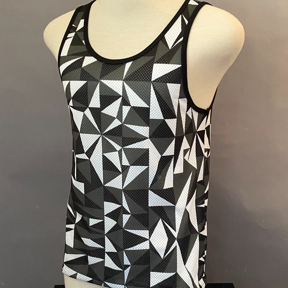 Geometric Print Mesh Tank Top from Forever21 Men
